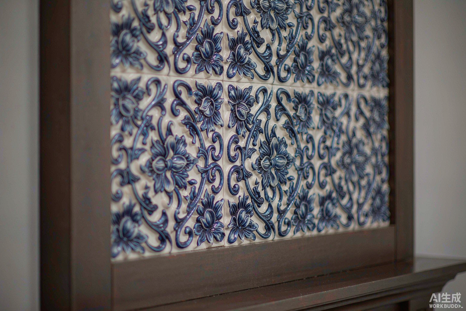 Blue & White Relief Tile